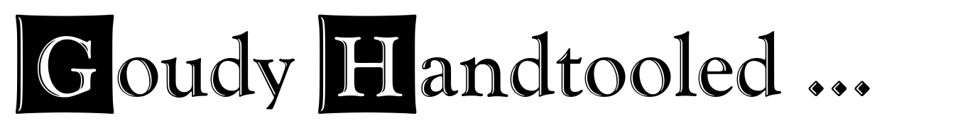 Goudy Handtooled Std Initials Standard (D)