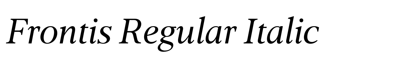 Frontis Regular Italic