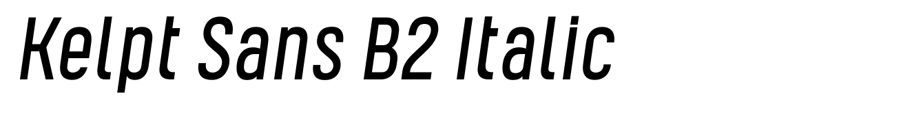 Kelpt Sans B2 Italic