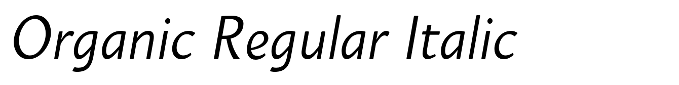 Organic Regular Italic