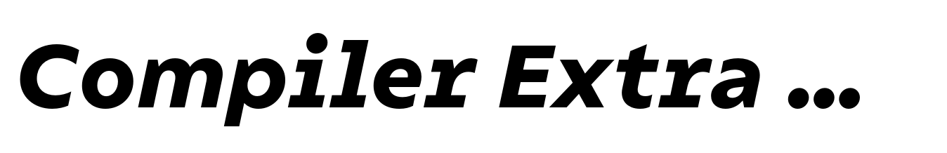 Compiler Extra Bold Italic