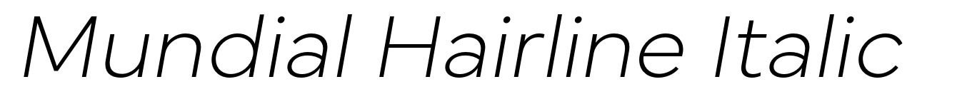 Mundial Hairline Italic