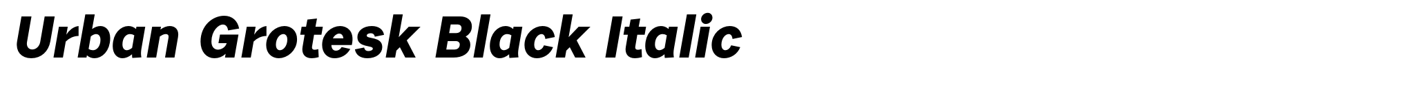 Urban Grotesk Black Italic image