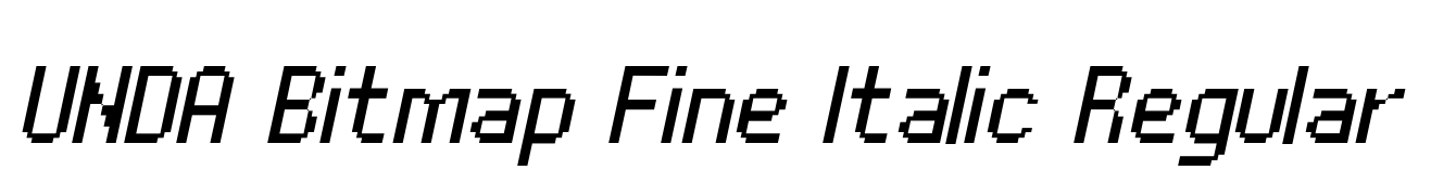 UNDA Bitmap Fine Italic Regular