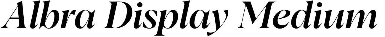 Albra Display Medium Italic