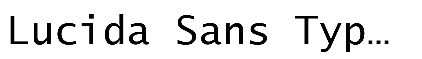 Lucida Sans Typewriter Std Regular