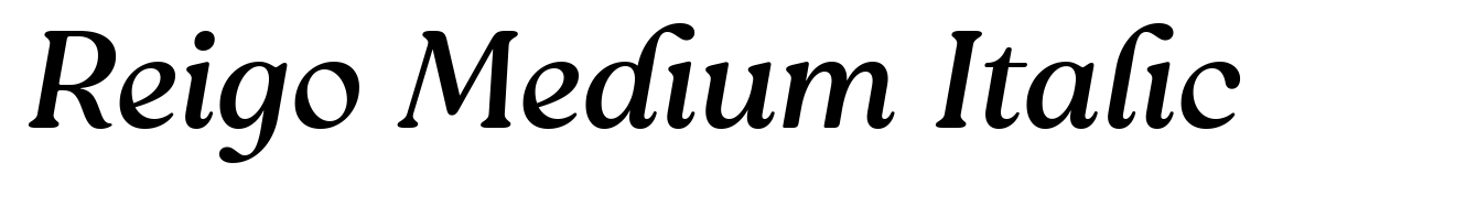 Reigo Medium Italic