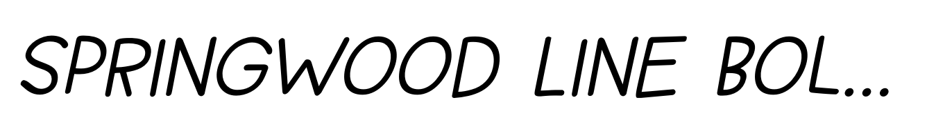 Springwood Line Bold Italic
