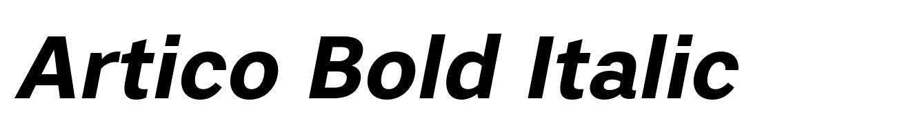 Artico Bold Italic