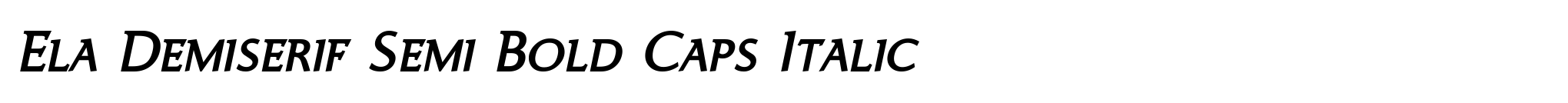 Ela Demiserif Semi Bold Caps Italic image