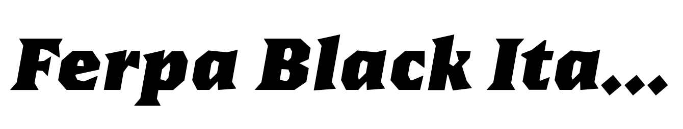 Ferpa Black Italic