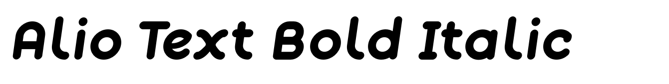Alio Text Bold Italic