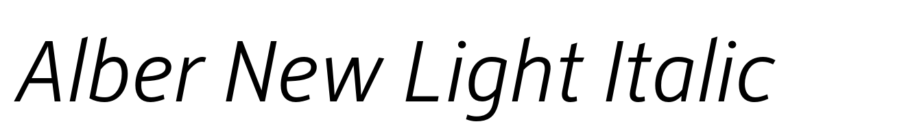 Alber New Light Italic