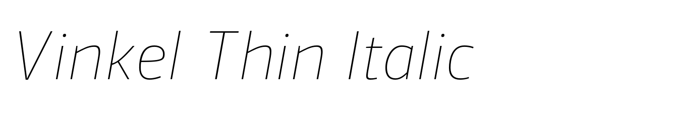 Vinkel Thin Italic