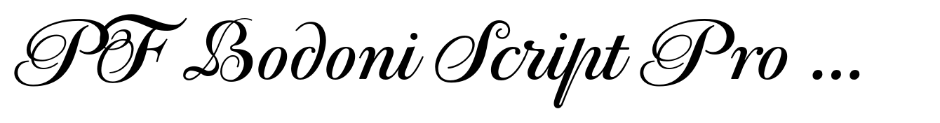 PF Bodoni Script Pro Bold