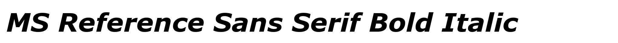 MS Reference Sans Serif Bold Italic image