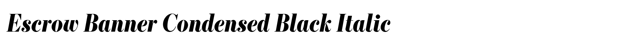 Escrow Banner Condensed Black Italic image