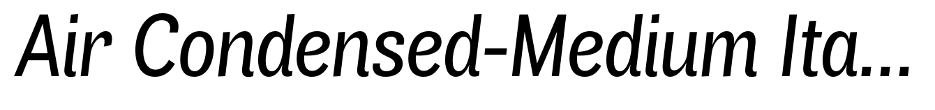 Air Condensed-Medium Italic