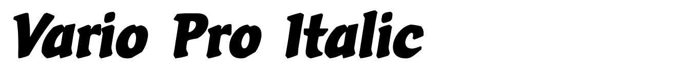 Vario Pro Italic