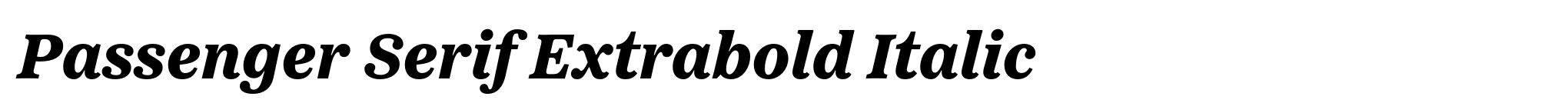 Passenger Serif Extrabold Italic image