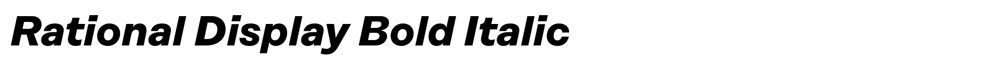 Rational Display Bold Italic image