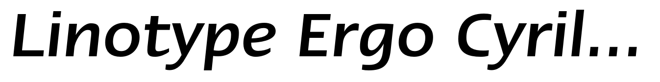 Linotype Ergo Cyrillic Medium Italic