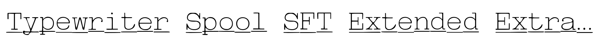 Typewriter Spool SFT Extended Extra Light Italic image