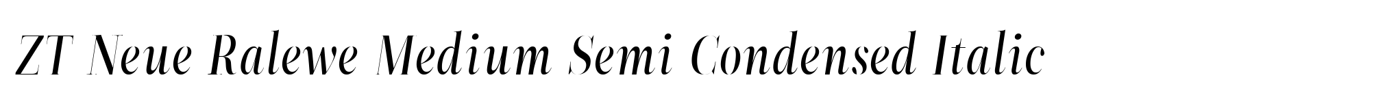 ZT Neue Ralewe Medium Semi Condensed Italic image