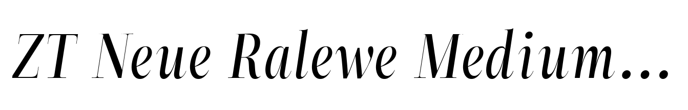 ZT Neue Ralewe Medium Semi Condensed Italic