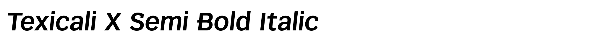 Texicali X Semi Bold Italic image