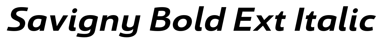 Savigny Bold Ext Italic