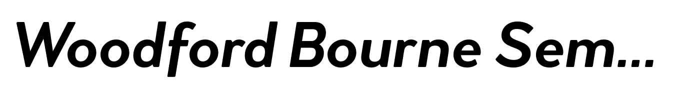 Woodford Bourne Semi Bold Italic