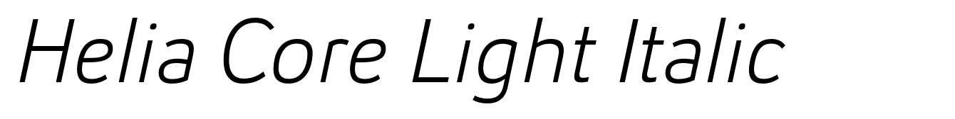 Helia Core Light Italic