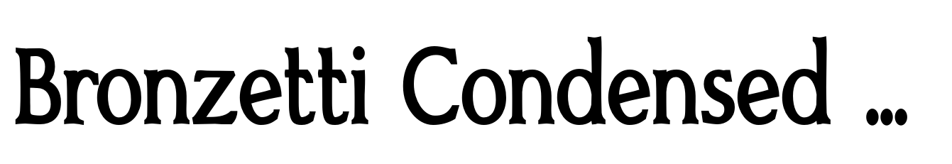 Bronzetti Condensed Bold