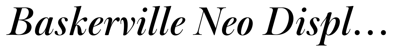 Baskerville Neo Display Semi Bold Italic