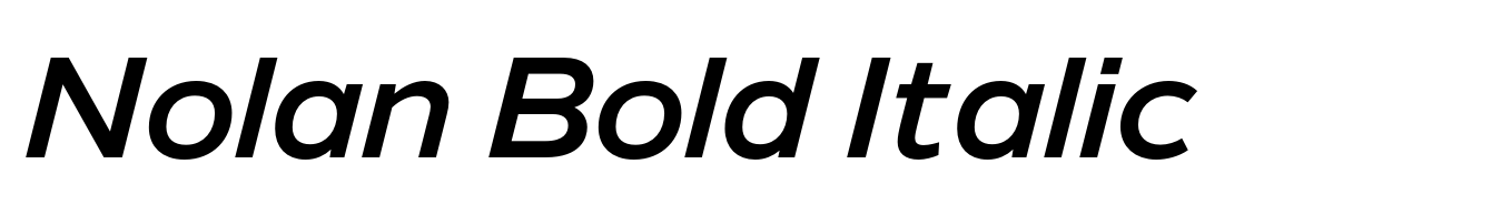Nolan Bold Italic
