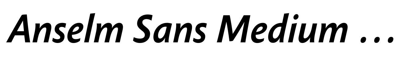 Anselm Sans Medium Italic