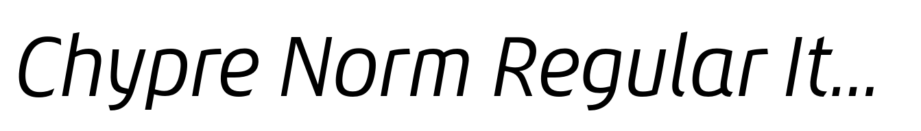 Chypre Norm Regular Italic