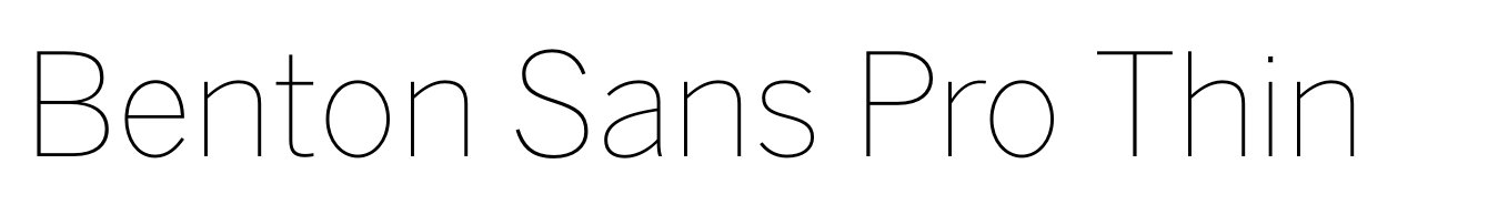 Benton Sans Pro Thin