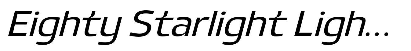 Eighty Starlight Light Italic