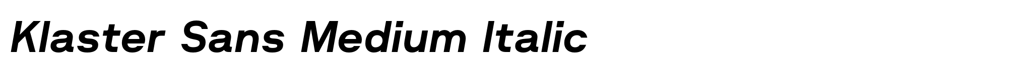 Klaster Sans Medium Italic image