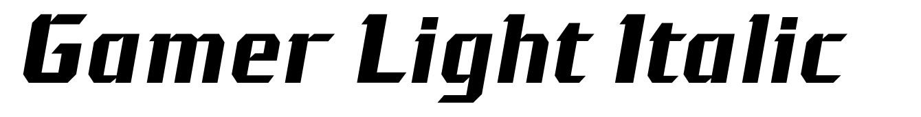 Gamer Light Italic