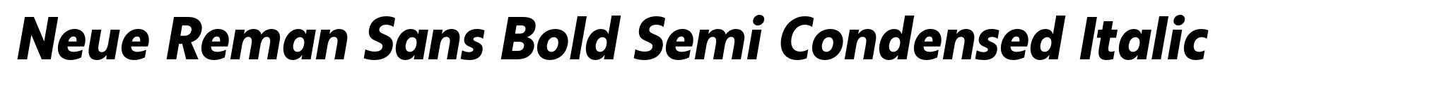 Neue Reman Sans Bold Semi Condensed Italic image