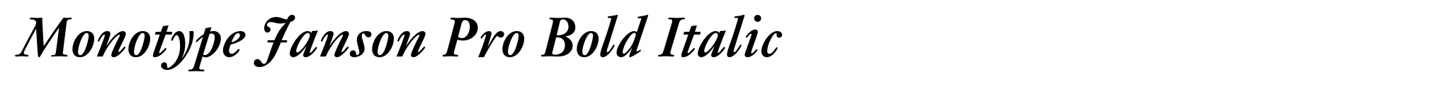 Monotype Janson Pro Bold Italic image