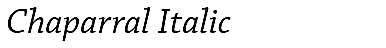 Chaparral Italic