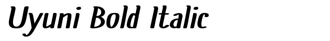 Uyuni Bold Italic