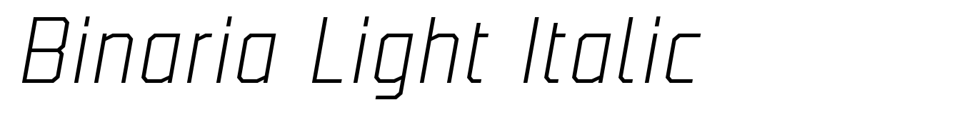 Binaria Light Italic