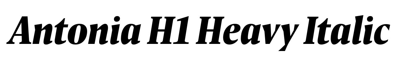 Antonia H1 Heavy Italic