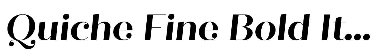 Quiche Fine Bold Italic