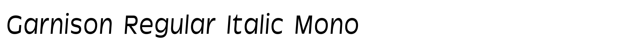 Garnison Regular Italic Mono image